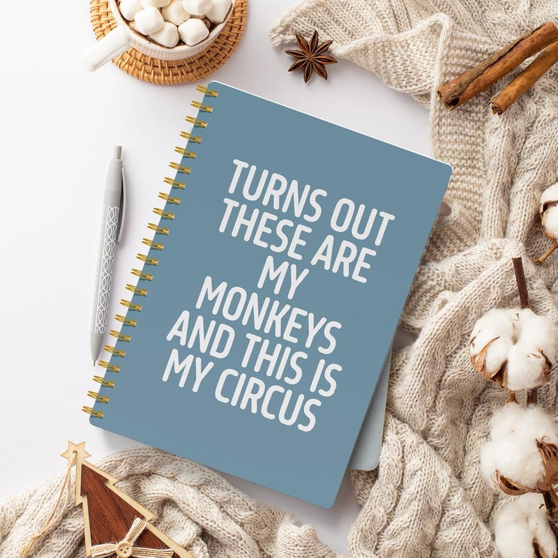 EKGJW Funny Notebooks for Work,Blue Aesthetic Journal, Funny Boss Day Gifts, Boss Gifts for Men Women, Funny Gifts for Boss, Boss Office Decor, Spiral Notebook 5.5x8.3 Inch - Image 3